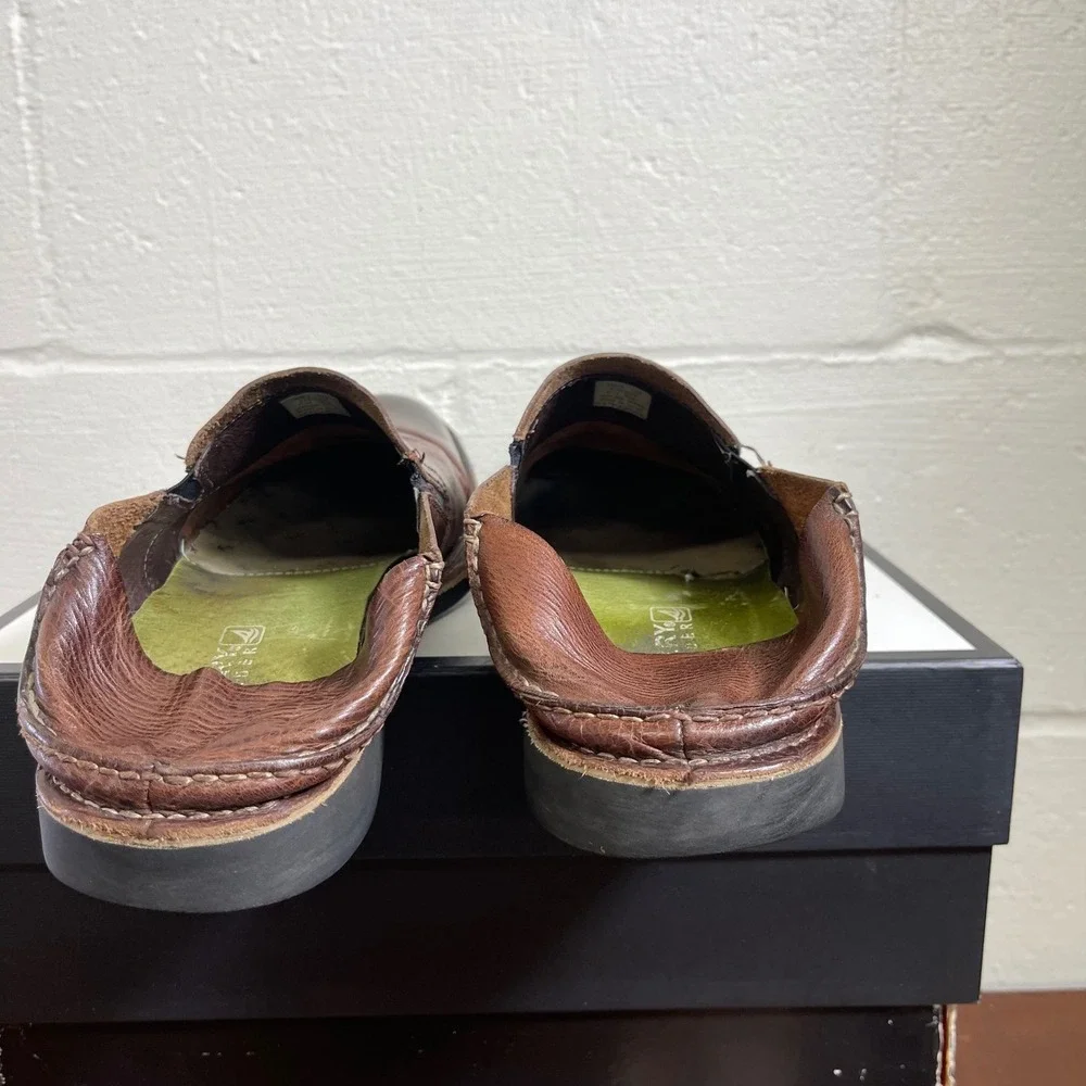 Sperry‎ Top Sider STS10276 Brown Leather Loafers Casual Slip On Shoes Men's 11 M